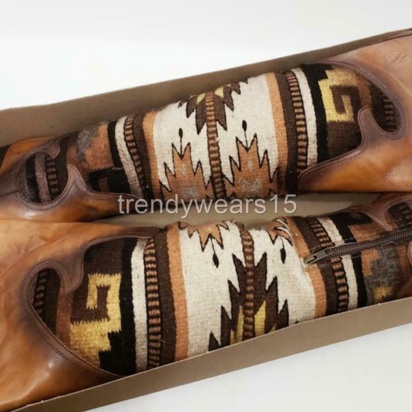 LAST PAIR! FREEBIRD BY STEVEN SUN COGNAC BOOTS - Picture 2 of 8